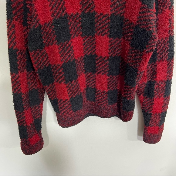 Skims Cozy Knit Buffalo Plaid Crewneck Pullover - Picture 11 of 13